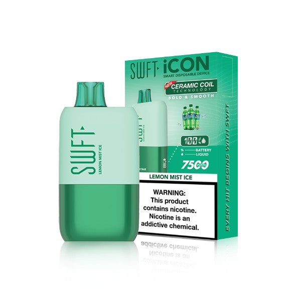 SWFT Icon 7500 Puffs Ceramic 17mL Disposable Vape - Lemon Mist Ice