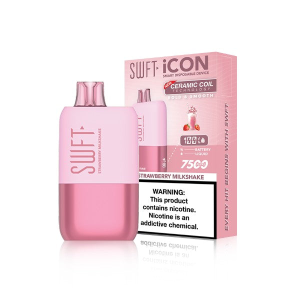 SWFT Icon 7500 Puffs Ceramic 17mL Disposable Vape - Strawberry Milkshake