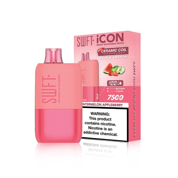 SWFT Icon 7500 Puffs Ceramic 17mL Disposable Vape - Watermelon Appleberry