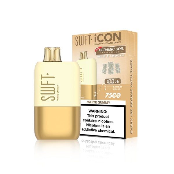 SWFT Icon 7500 Puffs Ceramic 17mL Disposable Vape - White Gummy