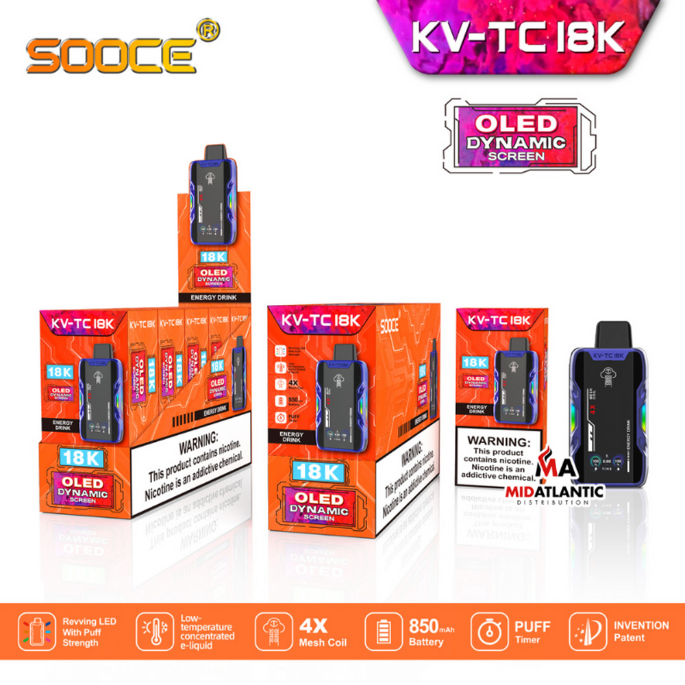 SOOCE KV-TC18K Disposable Best Energy Drink