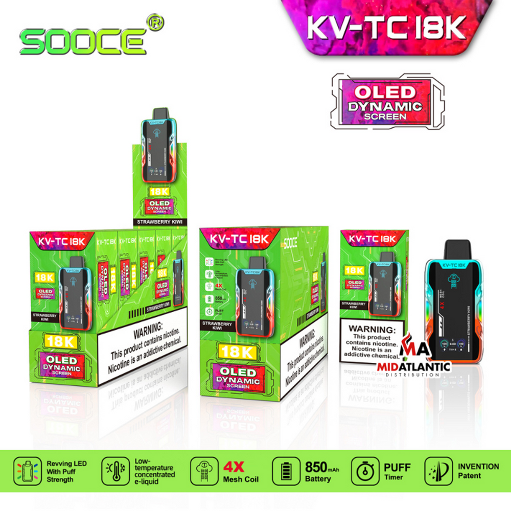 SOOCE KV-TC18K Disposable Best Strawberry Kiwi