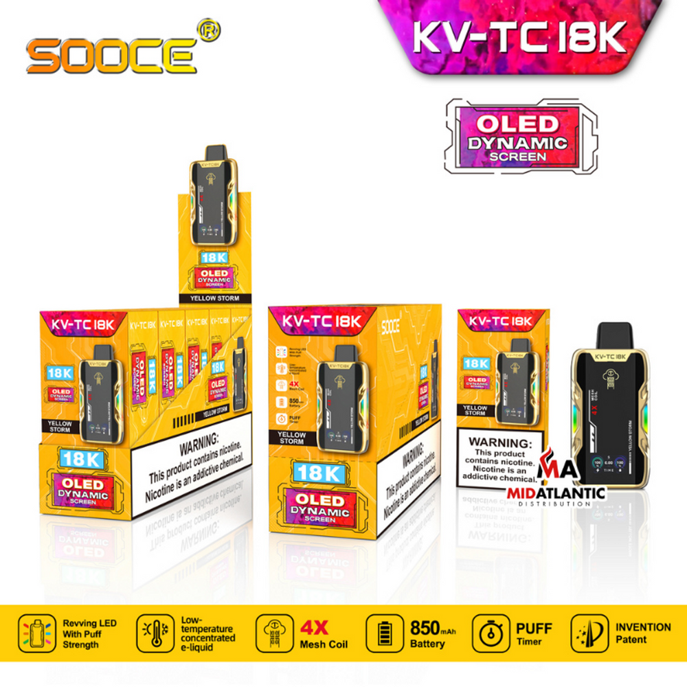 SOOCE KV-TC18K Disposable Best Yellow Storm Banana Ice