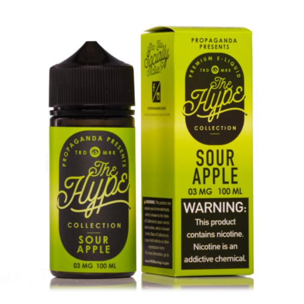 The Hype 100ML Vape Juice Best Flavors Sour Apple