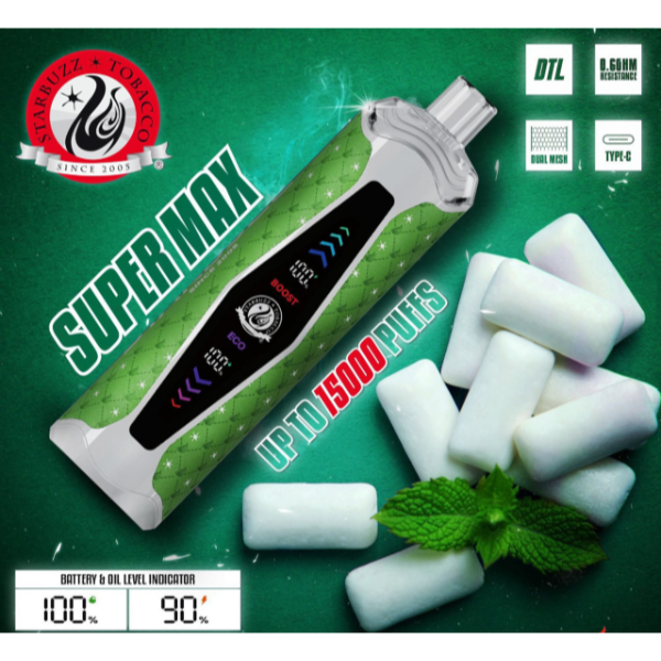 Best Deal Starbuzz Super Max 15,000 Puffs Disposable Vape 20mL 5 Pack 