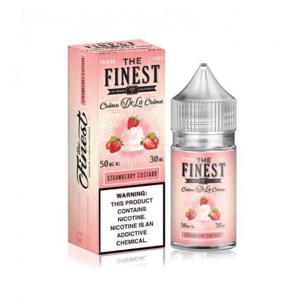 The Finest Creme Salt 30ML Vape Juice Best Flavor - Strawberry Custard 50mg