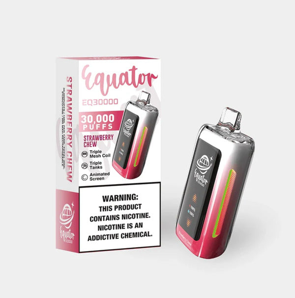 Best Deal Equator EQ30000 Rechargeable Disposable Vape 30ml Strawberry Chew