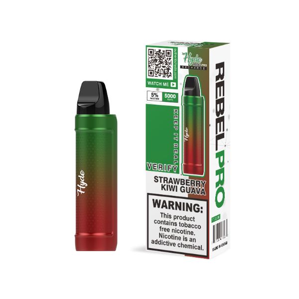 Hyde Rebel PRO 5000 Puffs Single Disposable Vape 11mL Best Flavor Strawberry Kiwi Guava