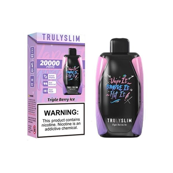 Best Deal Truly Bar Trulyslim 20000 Puffs Disposable Vape 18mL Triple Berry Ice