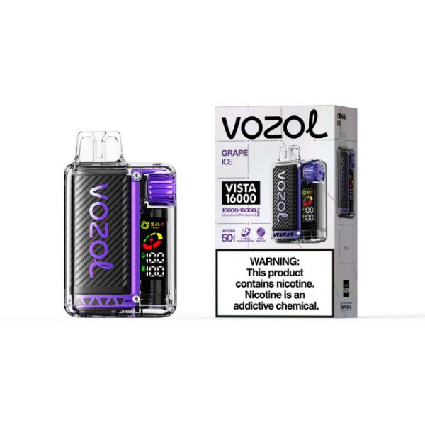 Best Deal Vozol Vista 16,000 Puffs Disposable 5 Pack - Grape Ice