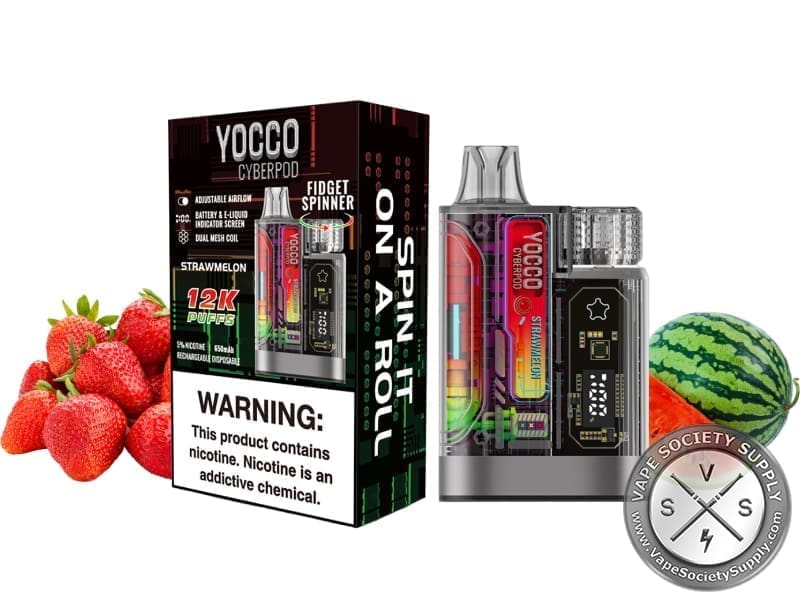 Best Deal Yocco CyberPod 12K Disposable 20mL - Strawmelon