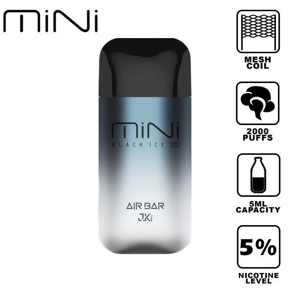 Air Bar Mini 2000 Puffs Disposable 10-Pack Best Flavor Black Ice