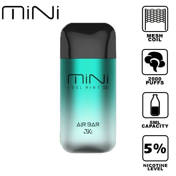 Air Bar Mini 2000 Puffs Disposable 10-Pack Best Flavor Cool Mint