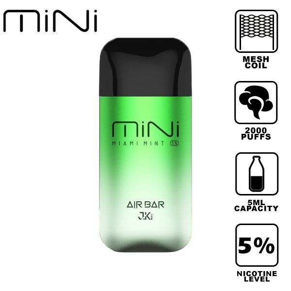 Air Bar Mini 2000 Puffs Disposable 10-Pack Best Flavor Miami Mint