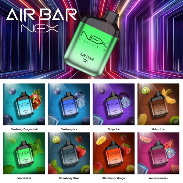 Air Bar NEX 6500 Puffs Disposable Vape 10-Pack Great Deal Best of All Flavors