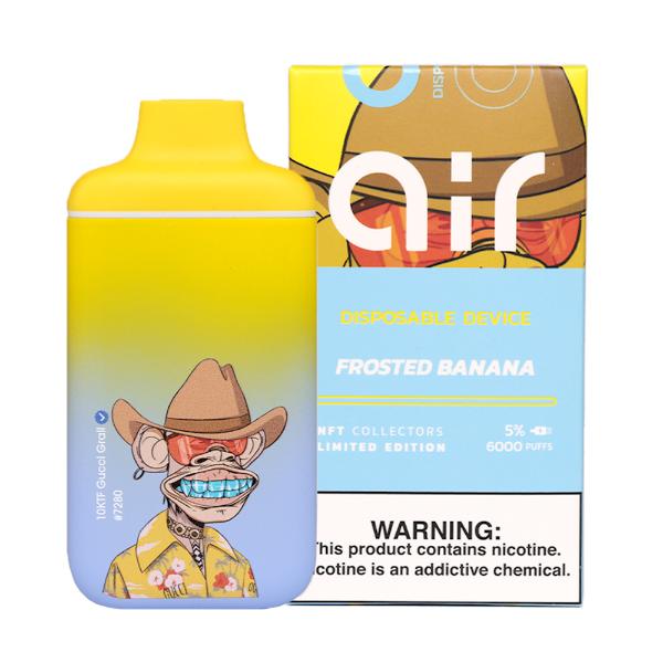 Air NFT Edition 6000 Puffs Disposable Vape 11mL 10 Pack Best Flavor Frosted Banana