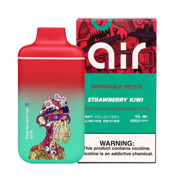 Air NFT Edition 6000 Puffs Disposable Vape 11mL 10 Pack Best Flavor Strawberry Kiwi