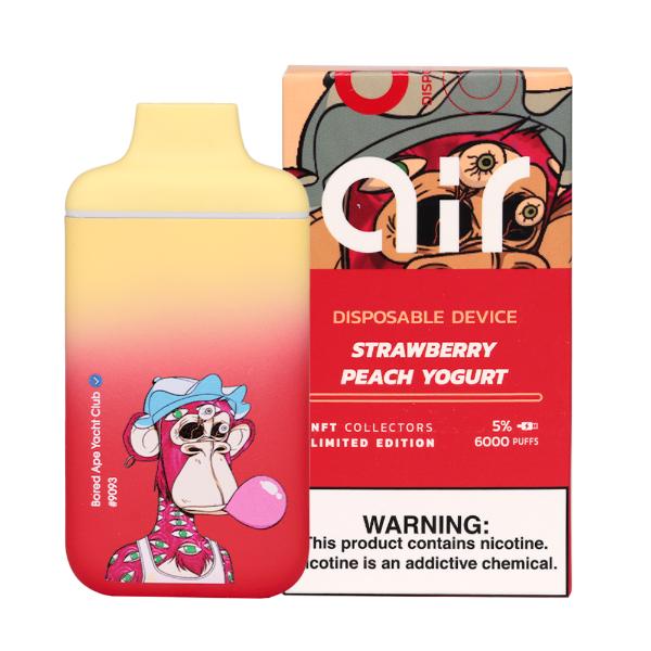 Air NFT Edition 6000 Puffs Disposable Vape 10-Pack Best Flavor Strawberry Peach Yogurt