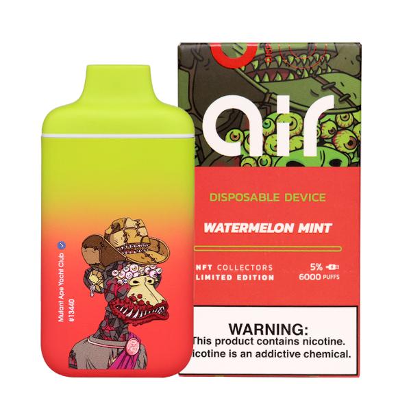 Air NFT Edition 6000 Puffs Disposable Vape 11mL 10 Pack Best Flavor Watermelon Mint