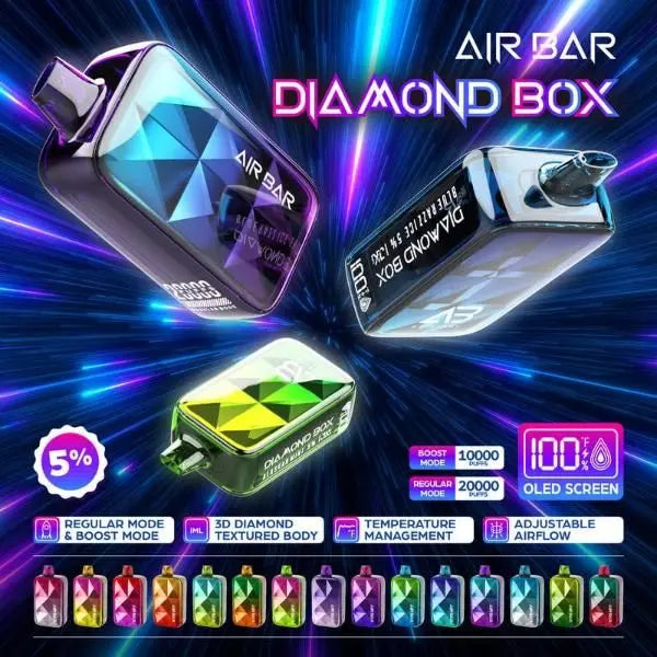 Best Deal Air Bar Diamond Box 20000 Puffs Rechargeable Vape 25mL