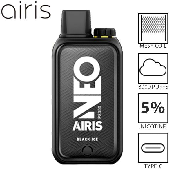 Airis Neo P8000 8000 Puffs Disposable Vape Best Flavor Black Ice