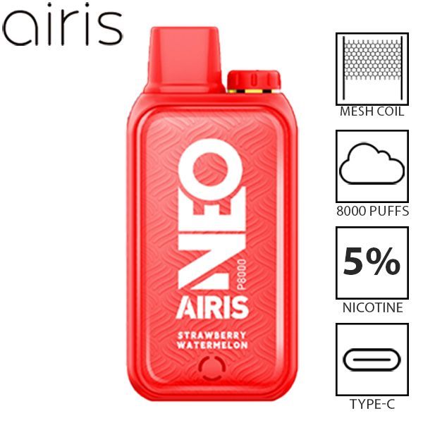 Airis Neo P8000 8000 Puffs Disposable Vape Best Flavor Strawberry Watermelon