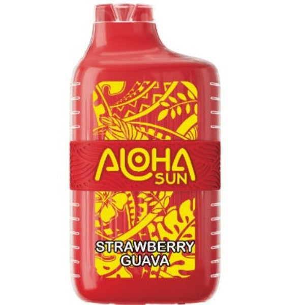 Best Deal Aloha Sun 7000 Puffs Disposable Vape 10 Pack 15mL Strawberry Guava