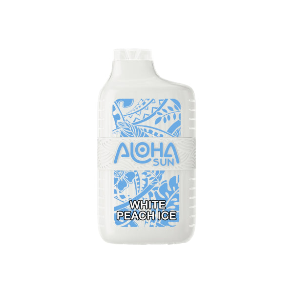 Aloha Sun 7000 Puffs Vape Disposable 15mL Best Flavor White Peach Ice
