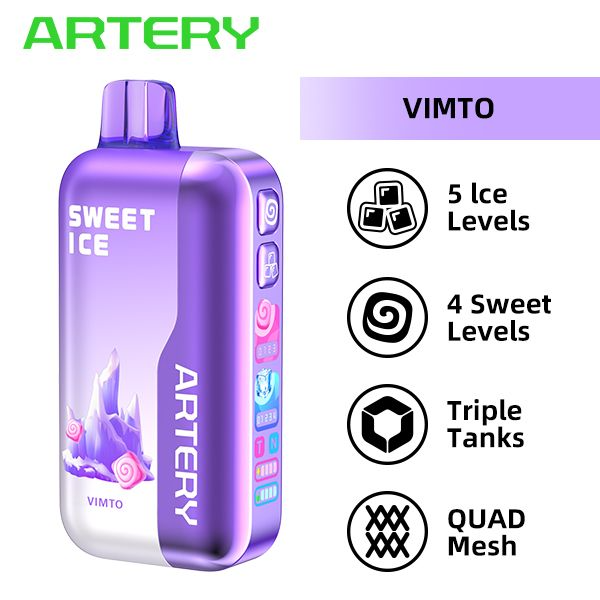 Best Deal Artery CL6 50,000 Puffs Disposable Vape 26mL 5 Pack - Vimto