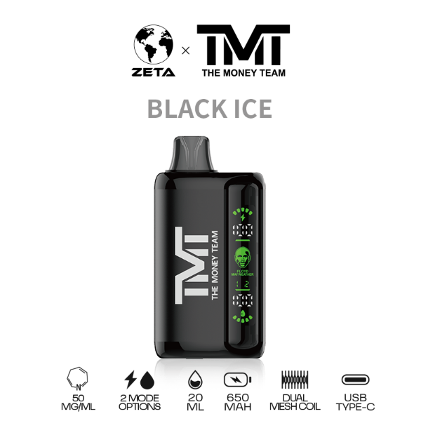 TMT by Floyd Mayweather 15k Puffs Disposable Vape - Black Ice