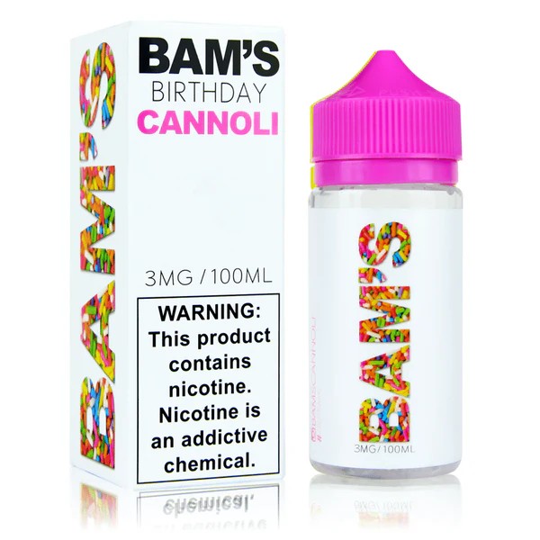 Bam Bam's Cannoli Vape Juice 100mL Best Flavors Birthday 