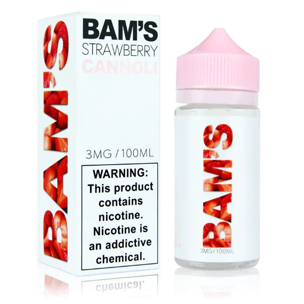 Bam Bam's Cannoli Vape Juice 100mL Best Flavors Strawberry 