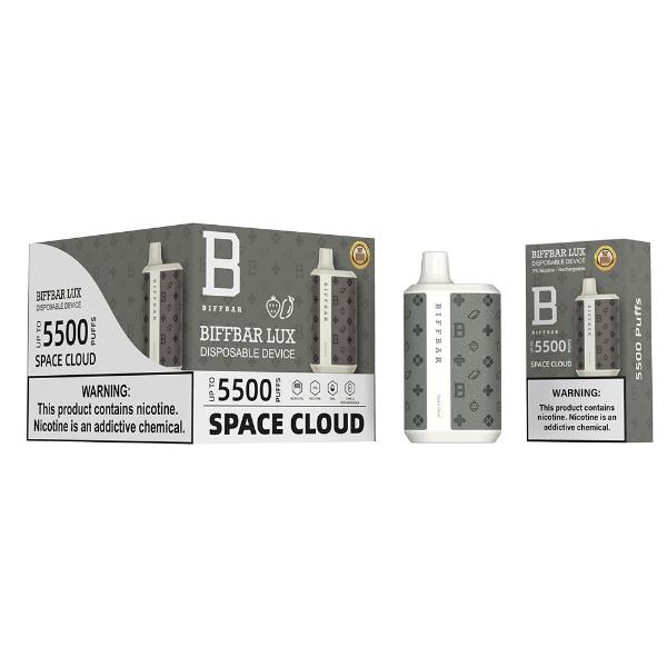 Biff Bar Luxx 5500 Puffs Disposable Vape 10-Pack Best Flavor Space Cloud