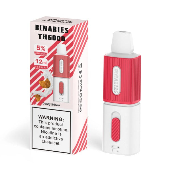 Best Deal HorizonTech Binaries Cabin TH6000 Puffs Disposable Vape 12mL Creamy Tobacco