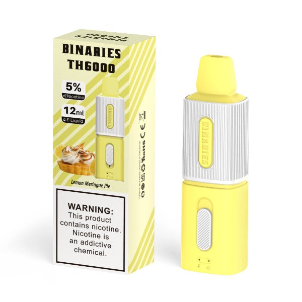 Best Deal HorizonTech Binaries Cabin TH6000 Puffs Disposable Vape 12mL  Lemon Meringue Pie