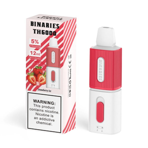 Best Deal HorizonTech Binaries Cabin TH6000 Puffs Disposable Vape 12mL Strawberry Ice