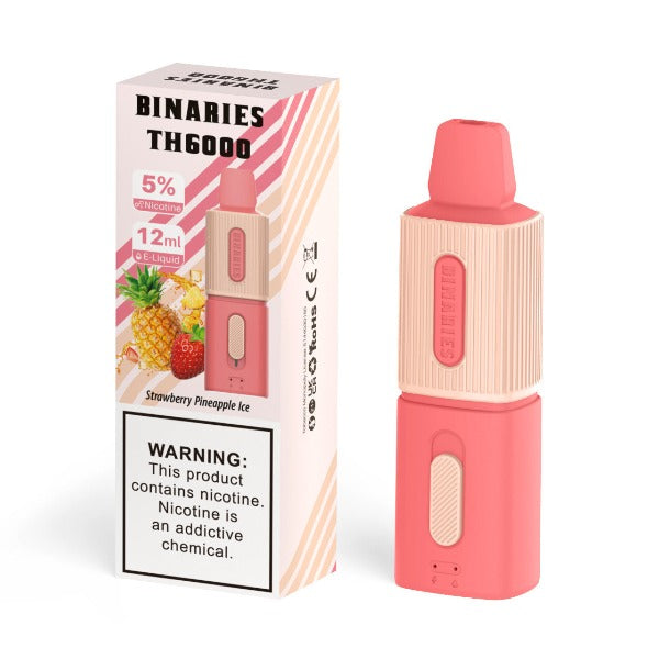 Best Deal HorizonTech Binaries Cabin TH6000 Puffs Disposable Vape 12mL Strawberry Pineapple Ice