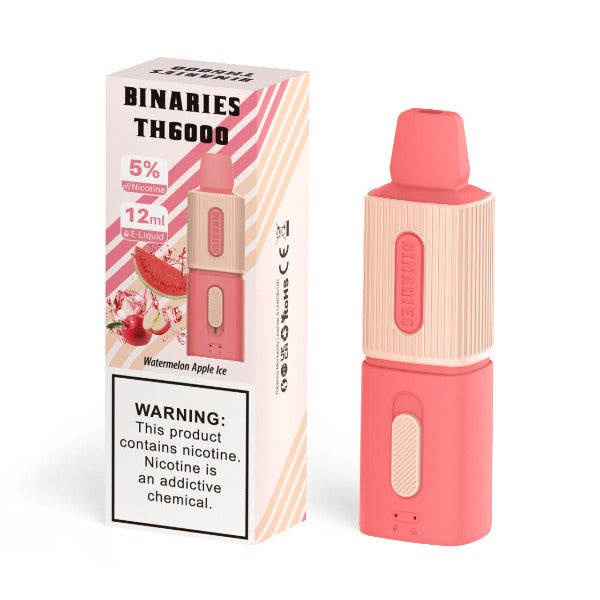 Best Deal HorizonTech Binaries Cabin TH6000 Puffs Disposable Vape 12mL Watermelon Apple Ice