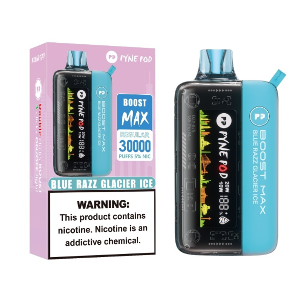 Best Deal Pyne Pod Boost Pro Max 30,000 Puffs Disposable Vape 24mL - Blue Razz Glacier Ice