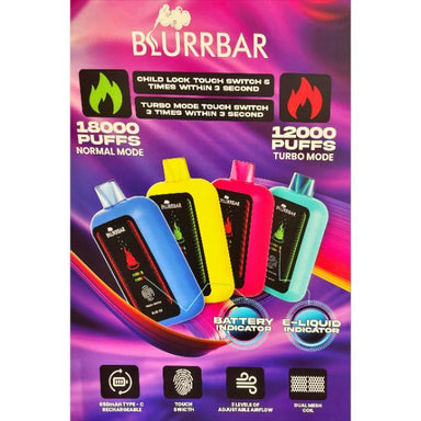 Blurrbar 18000 Puff-Single Disposable Vape Best Flavors