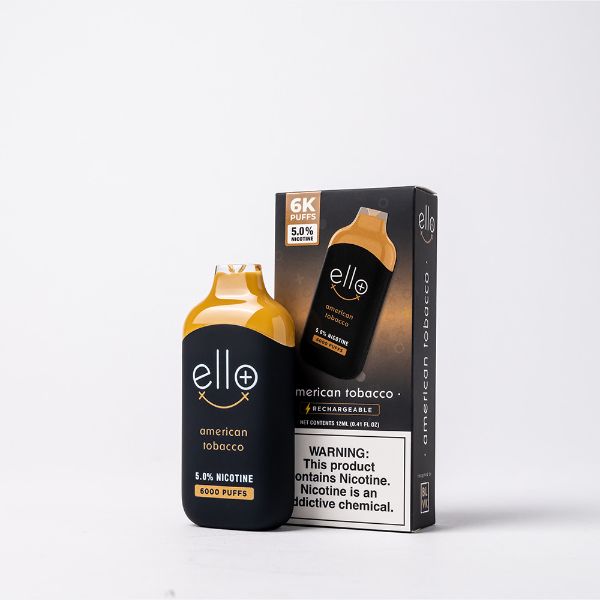 BLVK Ello Plus Disposable Vape 12mL Best Flavor American Tobacco