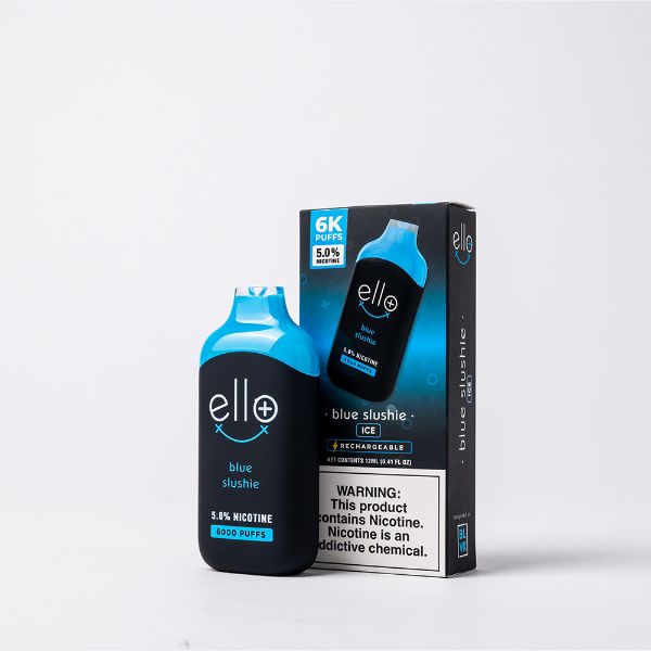BLVK Ello Plus Disposable Vape 12mL Best Flavor Blue Slushie