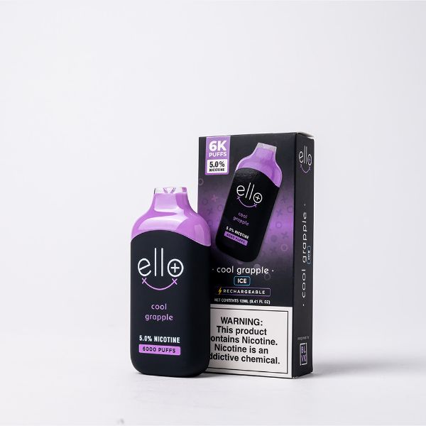 BLVK Ello Plus Disposable Vape 12mL Best Flavor Cool Grapple