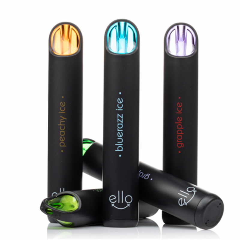 BLVK Ello 2500 Puffs TFN Disposable Vape10-Pack Best Flavors Peachy Ice Bluerazz Ice Grapple Ice