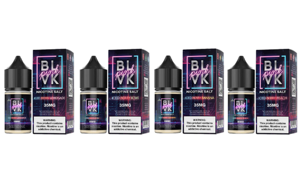 BLVK Pink Salt Vape Juice 30mL Best Flavors Iced Berry Lemonade Iced Berry Kiwi Iced Berry Banana Iced Berry Peach