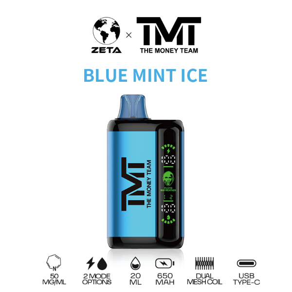 TMT by Floyd Mayweather 15k Puffs Disposable Vape - Blue Mint Ice