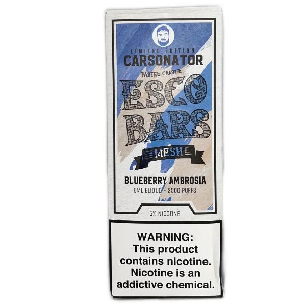 Carsonator x Esco Bars 2500 Puffs Single Disposable Vape Best Flavor Blueberry Ambrosia