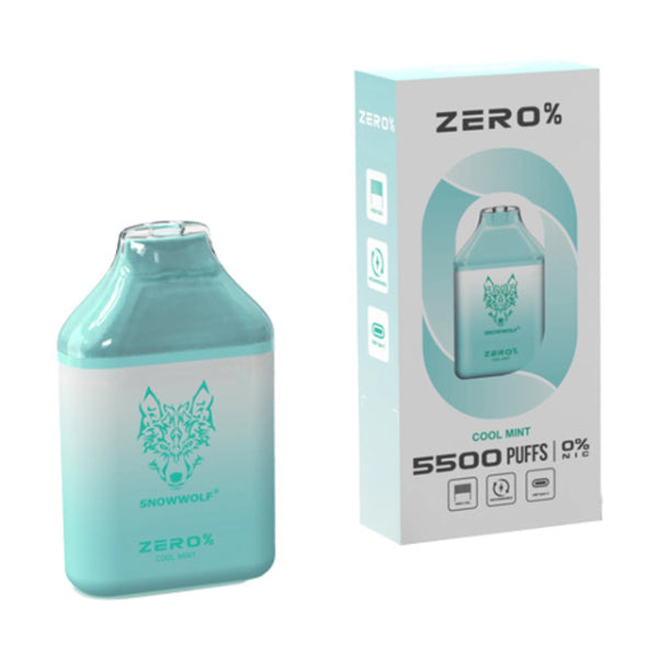 Snowwolf Zero 5500 Puffs 10 Pack Disposable Vape 14mL Best Flavor Cool Mint