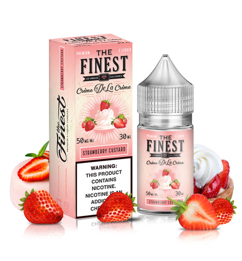 The Finest Creme Salt 30ML Vape Juice Best Flavor Strawberry Custard