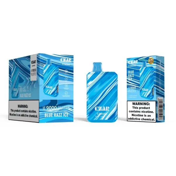 Best Deal Czar CZ9000 9000 Puffs Disposable Vape 17mL 5 Pack Blue Razz Ice